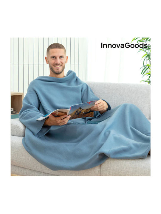 InnovaGoods Faboulazy Decke Fleece Couch 130x170cm Blau