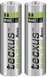 Set 2 Tecxus Tcm 2300aa/rtu Rechargeable Batteries Ready To Use 2300 Mah Aa Size Ni-mh Set 2 Tecxus Tcm 2300aa/rtu Rechargeable Batteries Ready To Use 2300 Mah Aa Size Ni-mh