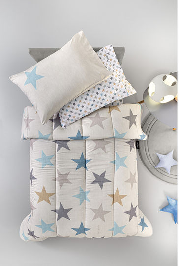Guy Laroche Kids Duvet Single with Microfiber Filling Cosmos Natural 160x220cm Guy Laroche Kids Duvet Single with Microfiber Filling Cosmos Natural 160x220cm