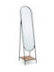 Bizzotto Valentin Oval Floor Mirror with Black Metal Frame 173.5x43.5cm
