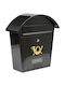 Vorel Außenbereich Briefkasten Inox in Schwarz Farbe 38x32x10.5cm