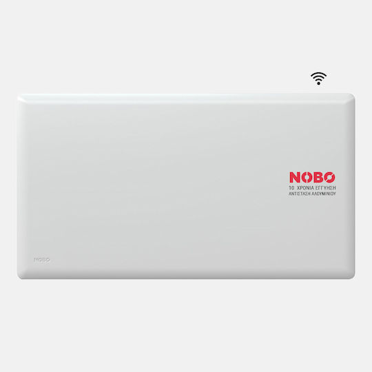 Nobo Convector Heater Wall 1000W with Electronic Thermostat and WiFi 72.5x40cm White