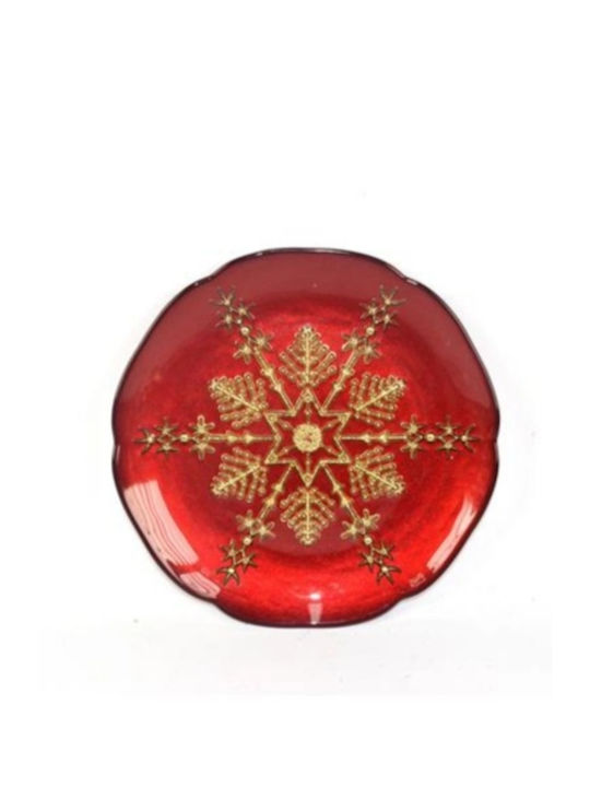 Christmas Platter Ceramic Red