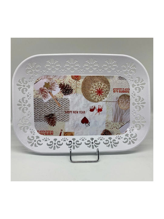 Christmas Platter White L24xW33cm.