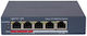Hikvision Ds-3e1105p-ei 4-портов Poe превключвател L2 Smart Managed 4 × 100 Mbps Poe Rj45 порта 1 × 100 Mbps мрежов Rj45 порт