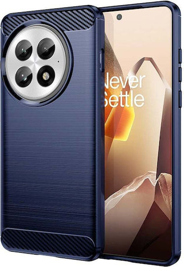 Techsuit Carbon Umschlag Rückseite Silikon Blau (OnePlus 13)