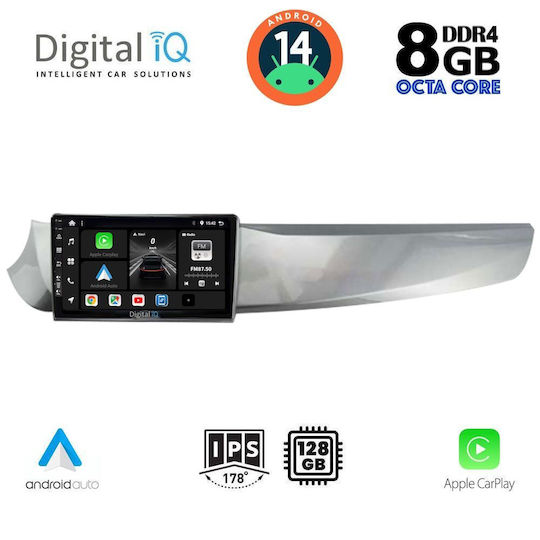 Digital IQ Auto-Audiosystem für Alfa Romeo Giulietta 2010-2014 (Bluetooth/USB/WiFi/GPS/Apple-Carplay/Android-Auto) mit Touchscreen 9"