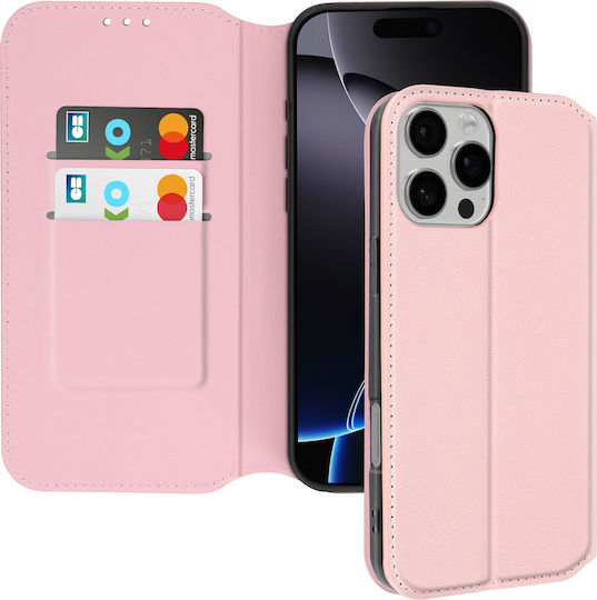 Avizar Hülle iPhone 16 Pro Klappetui Kartenhalter Video-Halter Roségold