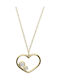 Ekan Vs2 H Necklace with design Heart from Gold 14K with Diamond