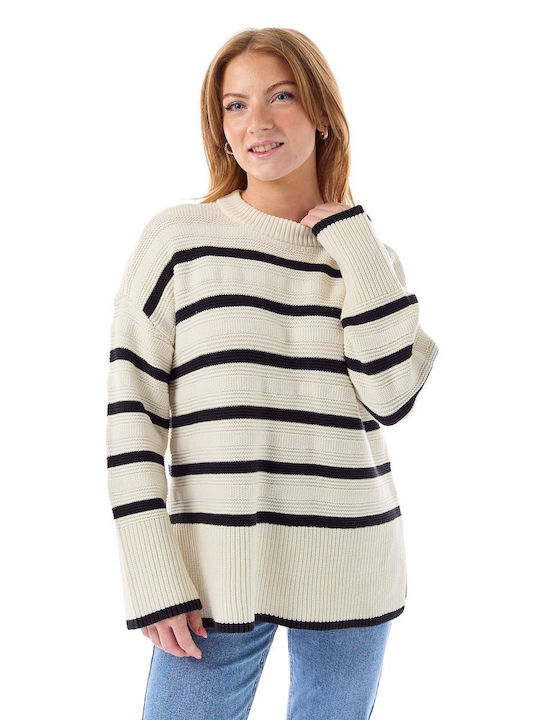 Only Women's Sweater Striped Beige