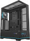 Darkflash DY451L PRO Геймърско бюро Midi Tower Компютърна кутия с RGB осветление Черен