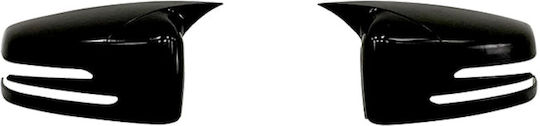 Set 2 Capace Oglindă Stil Batman Idealstore Mercedes Benz E-class Seria 2017-2020 W213 Negru Pian Culoare Negru Lucios Instalare Ușoară Rezistent la UV Material Premium