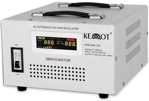 Servomotor-Spannungsstabilisator 10000 VA 7000 W 130-260 V AC Einphasig 388 x 302 x 210 mm