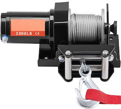 Vevor Winch Electric Troliu Auto 4x4 12V cu Capacitate de Tracțiune 907kg