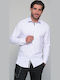 Vitolo Long-sleeved Cotton Shirt White