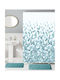 Flamingo Leafs Shower Curtain 180x200cm Mint