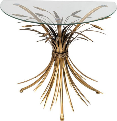 Metal Console Table Golden L80.5xW44.5xH75.5cm