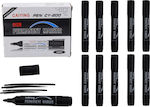 Permanent Markers Black 10pcs