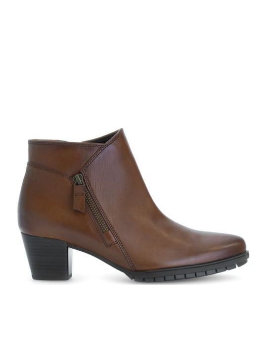 Gabor Leather Women's Ankle Boots Brown