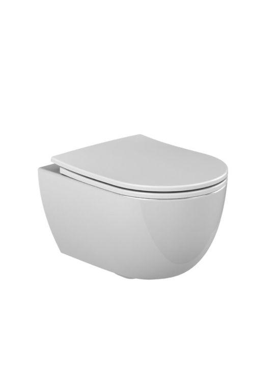 Cerastyle Bella Wall-Mounted Toilet Rimless with Slim Cover Soft Close and Bidet White