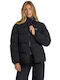 Κοντό Γυναικείο Puffer Μπουφάν για Χειμώνα Black