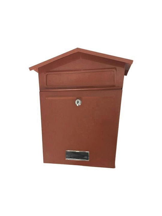Strend Pro Cutie Poștală pentru Exterior Metalic în Culoarea Maro 38x10.5x38cm