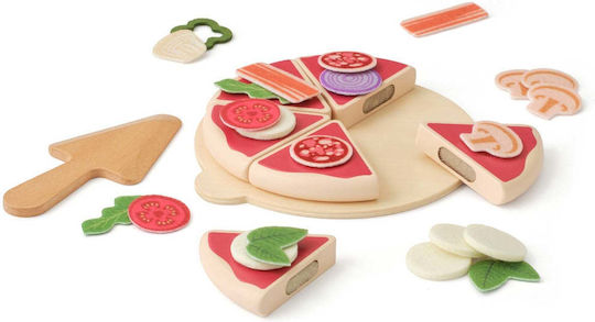 Kids Concept Wooden Pizza Set for Ages 3 and Up