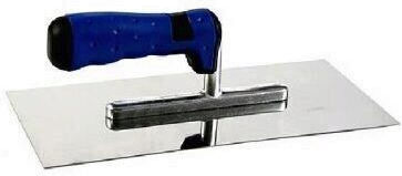 Stainless Steel Trowel Soft Grip Handle Strend Pro Blue Premium 280 x 130 mm