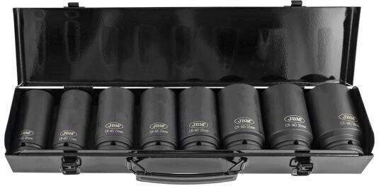 Set 8 Long Impact Socket Wrenches Jbm Jb-52347 3/4" 26-38 Mm Hexagonal