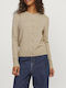 Women's Knitted Cardigan with Buttons Beige