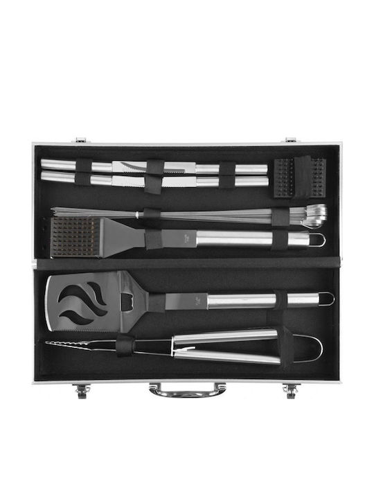 Set 14 Strend Pro Deluxe Grillbesteck Edelstahl Aluminiumkoffer