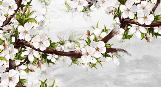 Τοιχογραφία Τοίχου Κρεβατοκάμαρας Κλαδί Cherry Blossom Flowers 148x220