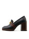 Leather Brown High Heels