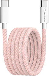 Techsuit Pcb114d USB 2.0 Cable USB-C male - USB-C 60W Pink 1m Techsuit Pcb114d USB 2.0 Cable USB-C male - USB-C 60W Pink 1m
