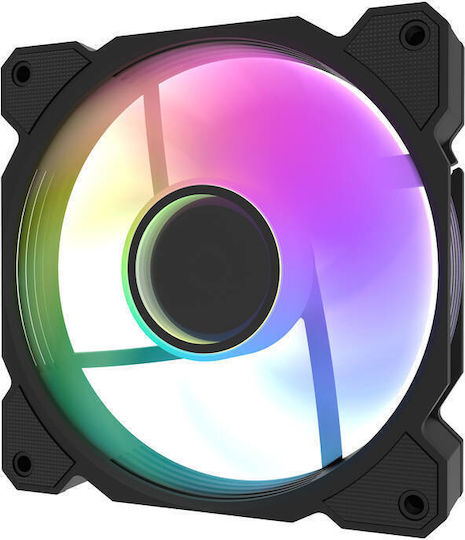 Darkflash DR08 Case Fan 120mm 1600rpm 59.1cfm with RGB Lighting and 4-Pin PWM Connection 3pcs