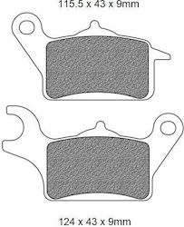 Brake Pads Set Fa708 Organic Tobaki Malaysia 120486