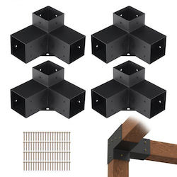 Vevor Βάση για Πέργκολα από Ξύλο 10.1x10.1cm 4τμχ