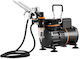 Aerograf Airbrush cu recipient 2ml și compresor Bec 0.2, 0.3 și 0.8mm Presiune 2bar Module