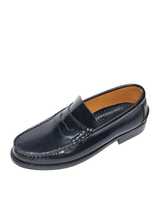 Gk Shoes Men's Leather Loafers Black