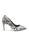 Pointed Toe Heels with High Heel Animal Print Orange