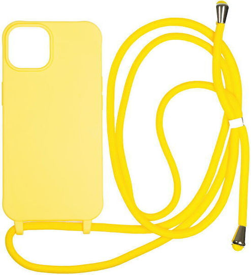 Mobile Origin Back Cover Silicon cu Curea Galben (iPhone 14)