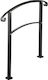 Wrought Iron Railing 1-3 Steps Vivatechnix Height 106 Cm Length 100 Cm Adjustable Positions Matte Black