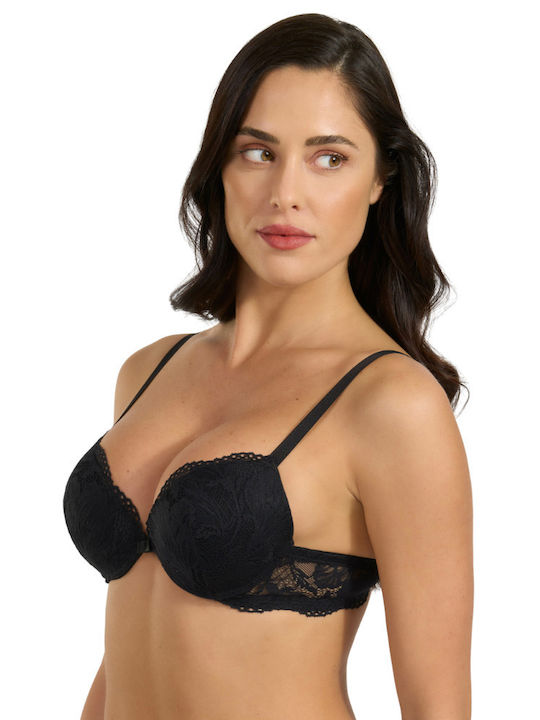 Spiman Push Up Bra Black