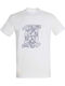 Powerlifting King Minimal Design T-shirt Weiß Baumwolle
