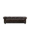 Canapea Chesterfield Patru Locuri Piele Naturală Maro 241x92x74cm E9574,4