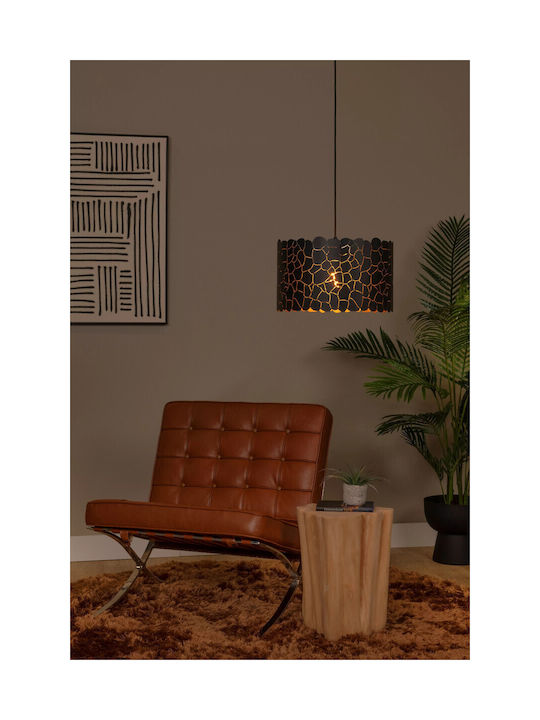Lucide Lightning Pendant Light Black with Socket E27 40x40x155cm