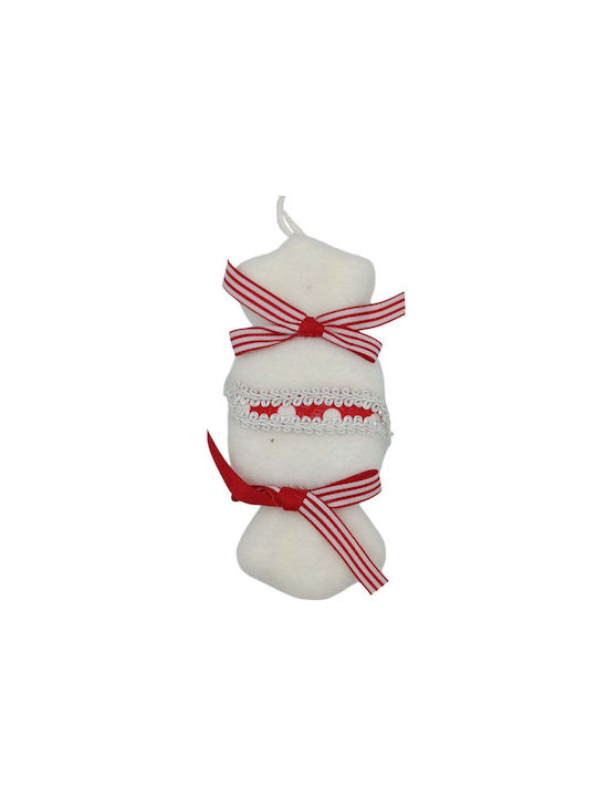 Hanging Ornament Candy Plastic White