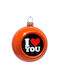 I Love You Hanging Ball Ornament Ornament Plastic Orange 8cm