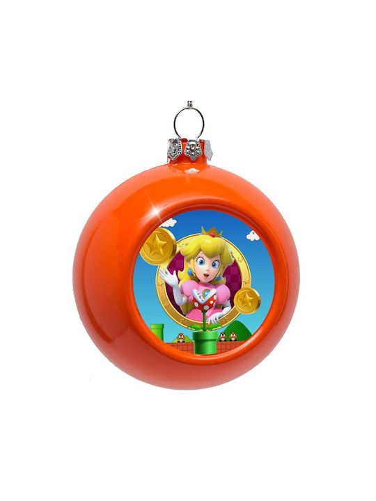 Hanging Ball Ornament Ornament Plastic Orange 8cm