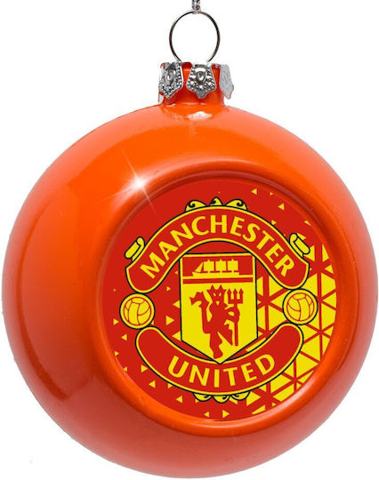 Manchester United F.c Μπάλα Πλαστική Πορτοκαλί 8cm